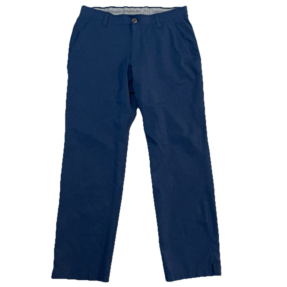 Under Armour Mens Pants 36x32 Blue Pockets‎ Elastic Waist Breathable Lightweight